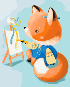 Розпис по номерах 40х50 BS53156 Лисичка - українка brushme Брашми