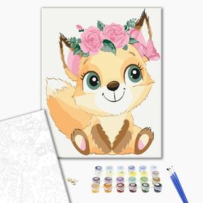 Розпис по номерах 30х40 KBS7105 Білочка в віночку brushme Брашми