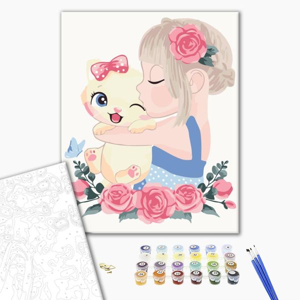 Розпис по номерах 30х40 KBS7122 Кицькина любов brushme Брашми Ціна (цена) 153.90грн. | придбати  купити (купить) Розпис по номерах 30х40 KBS7122 Кицькина любов brushme Брашми доставка по Украине, купить книгу, детские игрушки, компакт диски 1