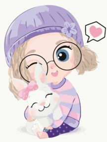 Розпис по номерах 30х40 KBS7124 Дівчинка з кроликом brushme Брашми