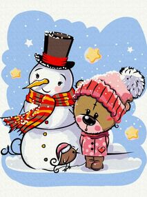 Розпис по номерах 30х40 KBS0078 Святкові друзі brushme Брашми