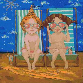 Розпис по номерах 40х40 КНО2386 Рожеві окуляри "Ідейка"