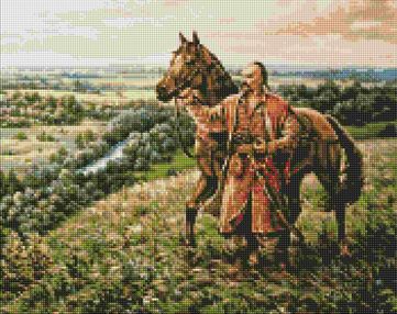 Алмазна мозаїка 40х50 АМО7338 Козацький дух "Ідейка"