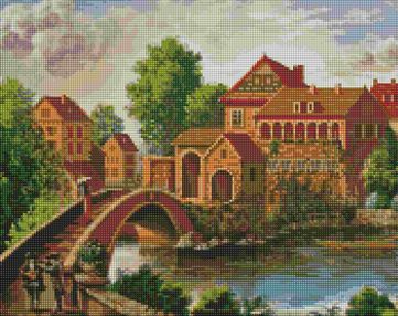 Алмазна мозаїка 40х50 АМО7341 Італійська провінція "Ідейка"