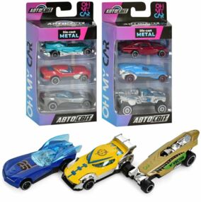 набір машинок автосвіт 3 штуки 3 види в асортименті as-2943
