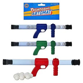 автомат іграшковий tg0616a помповий кульки 9 штук колір в асортименті