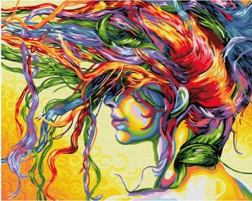 Розпис по номерах 40х50 BS28421 Дівчина Арт brushme Брашми