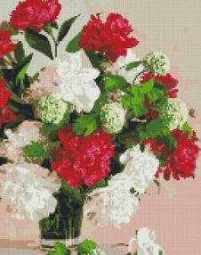 Алмазна мозаїка 40х50 АМО7086 Півонії "Ідейка"