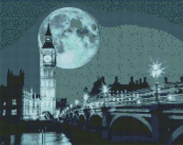 Алмазна мозаїка 40х50 АМО7212 Ніч у Лондоні "Ідейка"