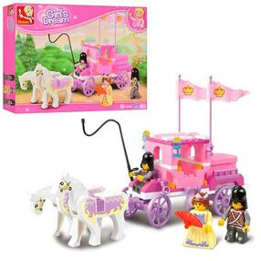 конструктор sluban карета фігурки принцеса конячки 137 деталей м38-в0250/620056