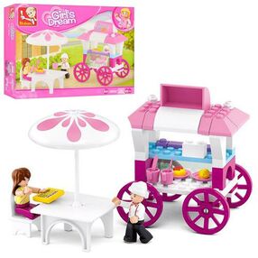 конструктор sluban рожева мрія кафе на колесах столик m38-b0522