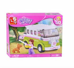 конструктор sluban рожева мрія автобус фігурки 158 деталей m38-b0523