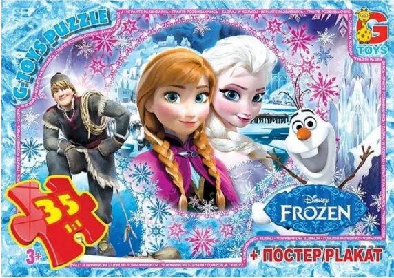 пазли 35 елементів midi G-Toys frozen fr012 Ціна (цена) 56.30грн. | придбати  купити (купить) пазли 35 елементів midi G-Toys frozen fr012 доставка по Украине, купить книгу, детские игрушки, компакт диски 0