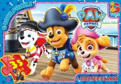 Пазли G-Toys 35 елементів midi щенячий патруль rw0822