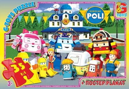 пазли 35 елементів midi g-toys rr067439 робокар поллі