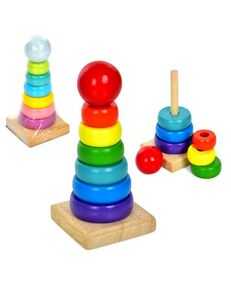 гра деревяна пірамідка 7 деталей md 1938