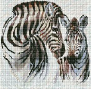 Алмазна мозаїка 40х40 АМО7362 Смугасте життя "Ідейка"