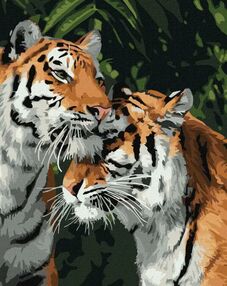 Розпис по номерах 40х50 КНО4301 Тигрове кохання "Ідейка"