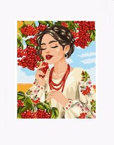 Розпис по номерах 40х50 КНО4575 Червона калина "Ідейка"