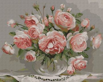Розпис по номерах 40х50 BS436 Троянди на столику brushme Брашми