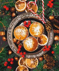 Розпис по номерах 40х50 BS52722 Різдвяні смаколики brushme Брашми