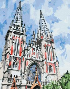 Розпис по номерах 40х50 BS53358 Костел Святого Миколая brushme Брашми