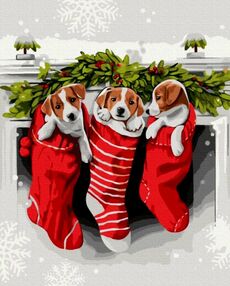 Розпис по номерах 40х50 BS53385 Подарунок Санти brushme Брашми