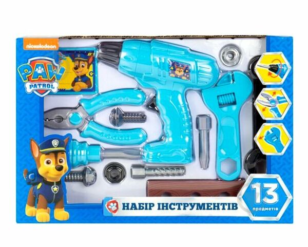 набір інструментів 13 предметів PAW Patrol Ціна (цена) 267.10грн. | придбати  купити (купить) набір інструментів 13 предметів PAW Patrol доставка по Украине, купить книгу, детские игрушки, компакт диски 0