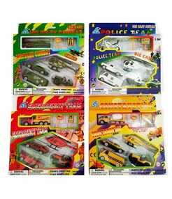 набір транспорту металеві 5 штук 4 види 201927