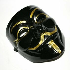 маска анонімуса чорна пластикова ка-23-108