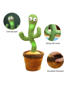 музична іграшка кактус 2 в 1 повторюшка співає і танцює Dancing Cactus Tik Tok ZB-7