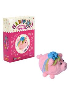 набір для творчості вязання гачком свинка ВК-012