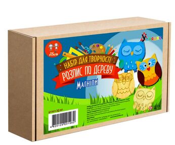 набір для творчості розпис по дереву магніти сови РД-005