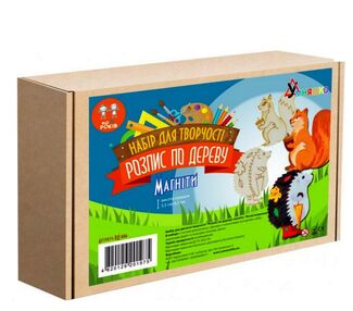 набір для творчості розпис по дереву (РД-006) магніти лісові мешканці