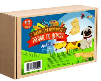набір для творчості розпис по дереву магніти песики РД-012