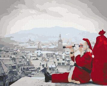 Розпис по номерах 40х50 BS26273 Санта не дрімає brushme Брашми