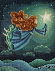 Алмазна мозаїка 40х50 АМО7312 Зоряний янгол "Ідейка"