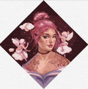 Розпис по номерах 40х40 КНО4997 Маленькі купідончики "Ідейка"