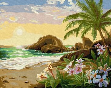 Розпис по номерах 40х50 КНО2765 Вечір у раю "Ідейка"