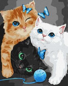 Розпис по номерах 40х50 КНО4370 Пухнасті кошенята "Ідейка"