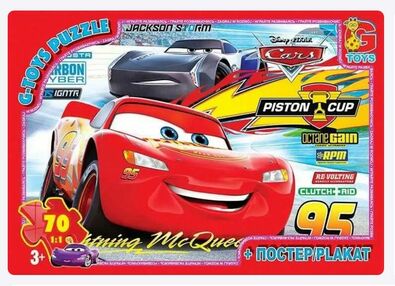 пазли 70 елементів midi g-toys тачки z10195
