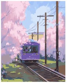 Розпис по номерах 40х50 10533-АС Потяг до Сіндзюку "Art Craft" арт крафт