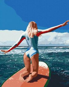 Розпис по номерах 40х50 10261-АС Серфінг на Балі "Art Craft" арт крафт