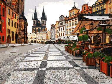 Розпис по номерах 40х50 11221-АС Старе місто "Art Craft" арт крафт
