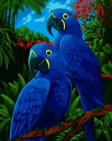 Розпис по номерах 40х50 11639-АС Блакитні ари "Art Craft" арт крафт