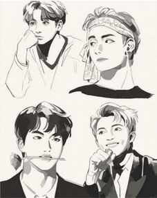 Розпис по номерах 40х50 10278-АС BTS Fan Art "Art Craft" арт крафт