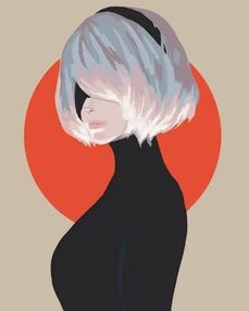 Розпис по номерах 40х50 10287-АС Дівчина воїн "Art Craft" арт крафт