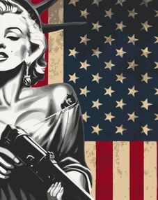 Розпис по номерах 40х50 10318-АС Американська Монро "Art Craft" арт крафт