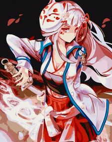 Розпис по номерах 40х50 10356-АС Дівчина з катаною "Art Craft" арт крафт