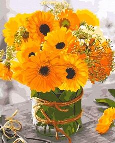 Розпис по номерах 40х50 12141-АС Сонячні гербери "Art Craft" арт крафт